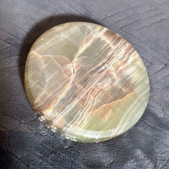 Gorgeous Natural Stone Ashtray or Trinket Box Heavy BRAND NEW Great Gift - Picture 6 of 12